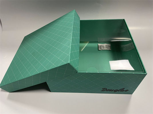 Gepersonaliseerde logo rigide cadeaubon groene kartonnen cadeaubon met deksel
